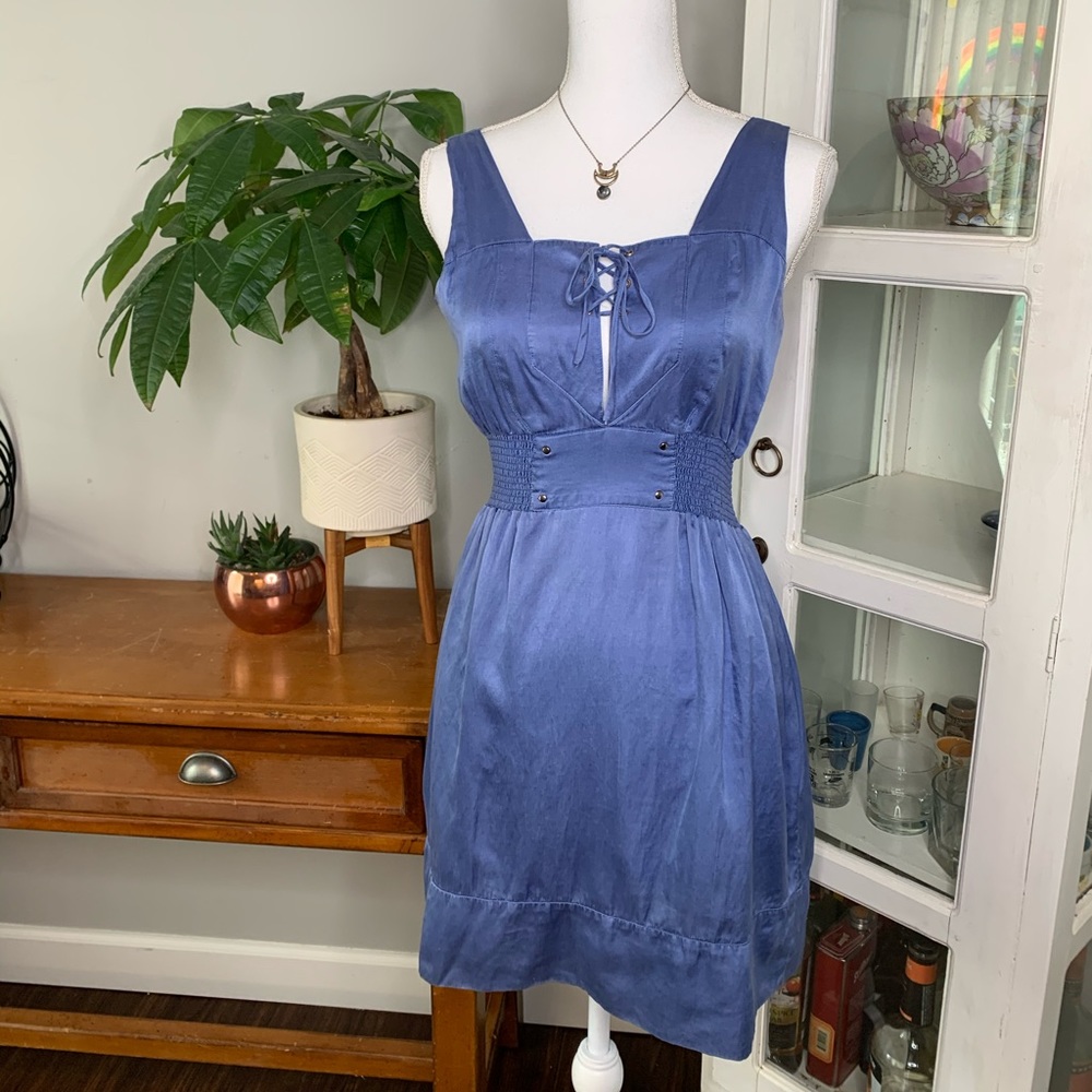 LAUREN MOFFATT Silk Tie Dress